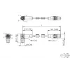 METZ CONNECT M12 priemyselný Ethernet patch kábel, D-kódovaný, 4-pólový, 5,0 m, tienený, zelený