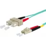 METZ CONNECT OpDAT patch kábel SC Duplex na LC Duplex OM3 5 m aqua