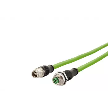 METZ CONNECT 142M2X12020 - 2 m - Cat6a - M12 - M12 - zelený