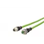 METZ CONNECT 142M2X12020 - 2 m - Cat6a - M12 - M12 - zelený