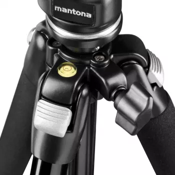 Mantona Scout MAX set statív s horizontálnym ramenom, guľová hlava, reverzibilný stredový stĺp, 160 cm, nosnosť 5 kg, pre DSLR a bezzrkadlovky, čierny