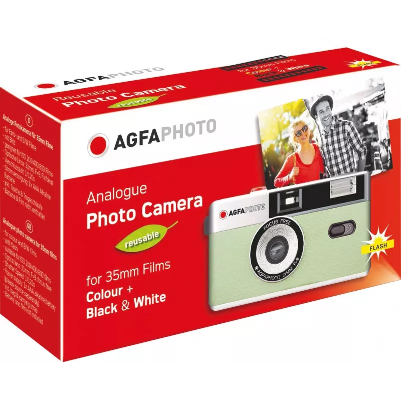 AGFAPHOTO Agfa Photo opakovane použiteľný fotoaparát 35mm zelený