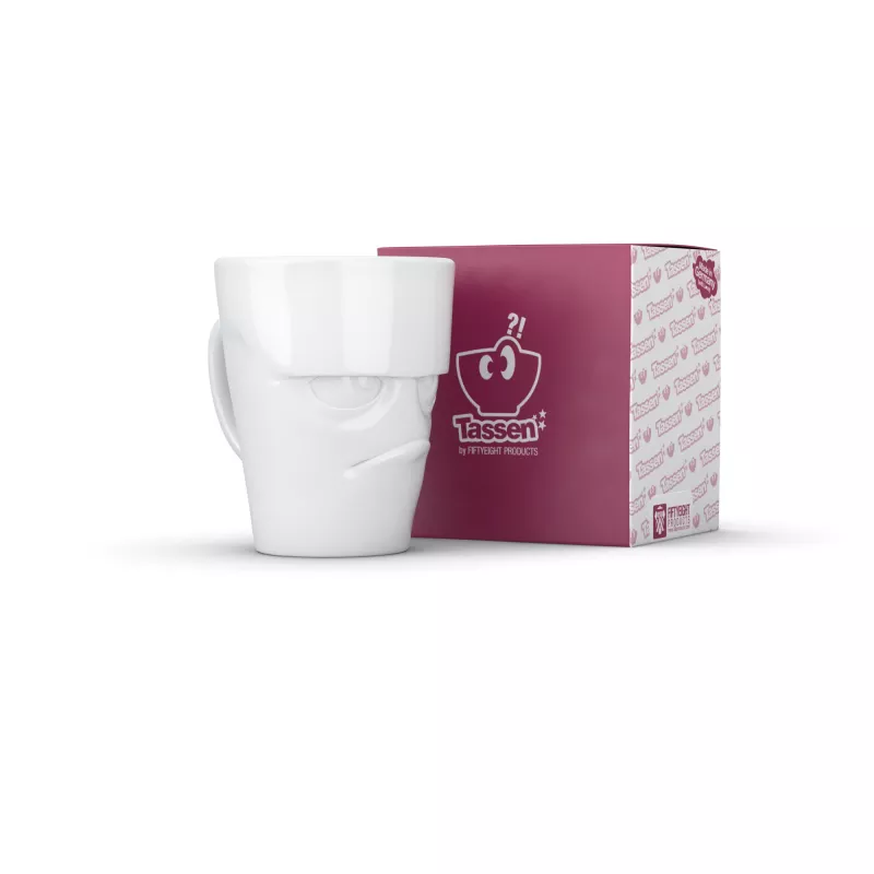 FIFTYEIGHT PRODUCTS FIFTYEIGHT hrnček s uškom 350 ml - Grumpy biely