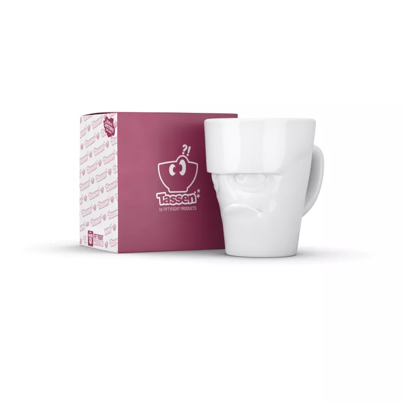 FIFTYEIGHT PRODUCTS FIFTYEIGHT hrnček s uškom 350 ml - Grumpy biely