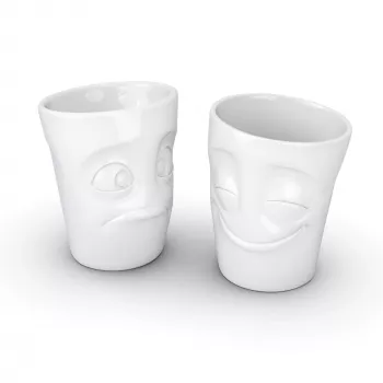 FIFTYEIGHT PRODUCTS FIFTYEIGHT 350 ml šálka - Amused & Bewildered biela