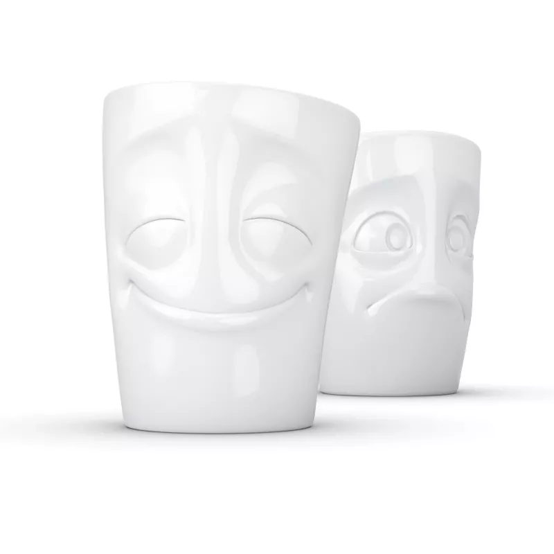FIFTYEIGHT PRODUCTS FIFTYEIGHT 350 ml šálka - Amused & Bewildered biela