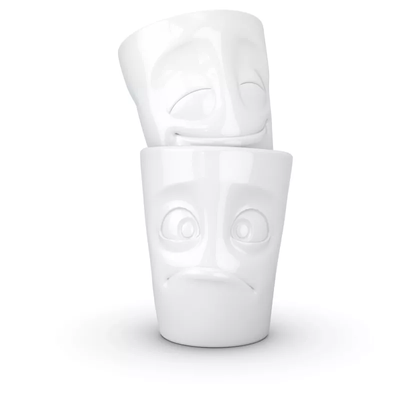 FIFTYEIGHT PRODUCTS FIFTYEIGHT 350 ml šálka - Amused & Bewildered biela
