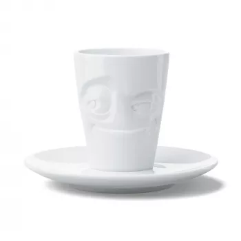 FIFTYEIGHT PRODUCTS šálka na espresso s uškom 80 ml - Mischievous biela