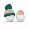 FIFTYEIGHT PRODUCTS Stojan na vajíčko Beanie Ivory/Emerald