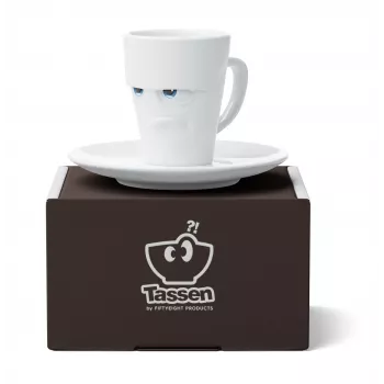 FIFTYEIGHT PRODUCTS šálka na espresso s uškom 80 ml - Grumpy White