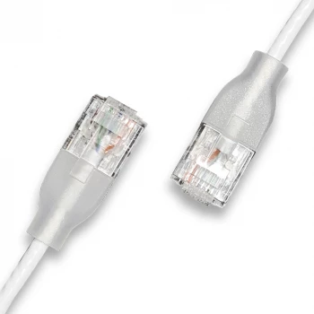 WANTEC patch kábel UTP CAT6a eGlow 2,0m biely (7406)