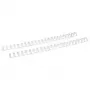 LMG Signaltechnologie 100 väzbové chrbty Twin Loop biele 6,4 mm pre 30 listov