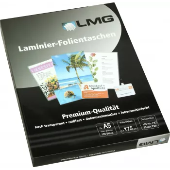 LMG laminovacie fólie A5 lesklé balenie 100 ks 175 mikrónov