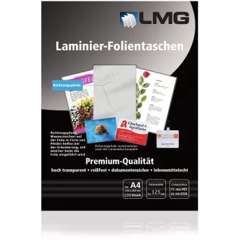LMG laminovacie fólie A4 lesklé 125 mikrónov 100 ks