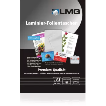 LMG laminovacie fólie A3 lesklé 125 mikrónov 100 ks
