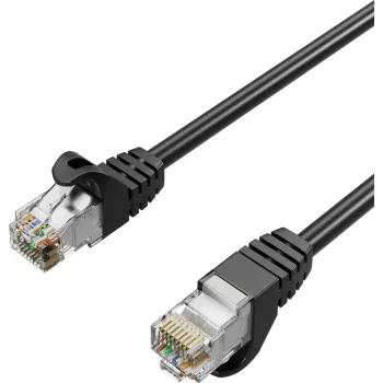 ShiverPeaks Flexline RJ45 prepojovací kábel Cat. 7 S/FTP PUR, čierny, 0,15 m