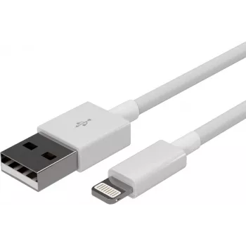 SHIVERPEAKS Flexline USB nabíjací a synchronizačný kábel, USB-A na 8-pin, 2.0, ABS, biela, 0,1 m (FL31-12044)