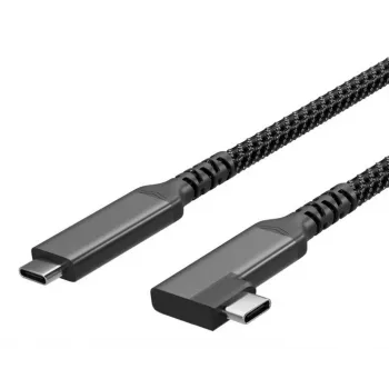 S CONN S/CONN maximum connectivity USB-C nabíjací kábel USB-C na USB-C 3.2 100W PD textilný 90° - kábel - digitálne/dáta