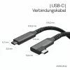 S CONN S/CONN maximum connectivity USB-C nabíjací kábel USB-C na USB-C 3.2 100W PD textilný 90° - kábel - digitálne/dáta