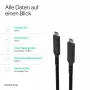 Flexline USB-C na USB-C kábel, USB 3.2 Gen 2, 100W PD, pletený nylon, 1 m (FL31-75004)