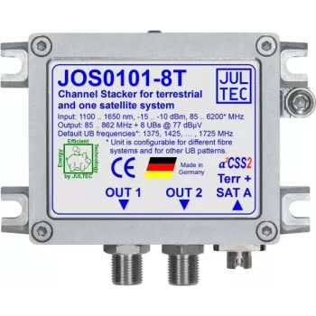 JULTEC JOS0101-8T Unicable II JESS konvertor 1x optické vlákno FC/PC 8x prijímač