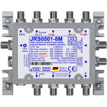 Jultec JRS0501-8M 8-násobný multiswitch 4 SAT vstupy 1 terestriálny vstup