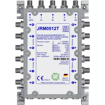 JULTEC JRM0512T multiswitch 12 výstupov 4 SAT vstupy
