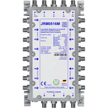 JULTEC JRM0516M 16-násobný multiswitch so 4 SAT vstupmi a 1 terestriálnym vstupom