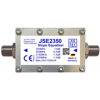 JULTEC JSE2350 širokopásmový SAT-IF korektor vedenia, 1 signálová cesta, F-Type, 75 Ohm