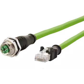METZ CONNECT Cat6a M12 na RJ45 sieťový kábel 1m zelený S/FTP bezhalogénový