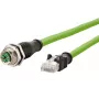 METZ CONNECT Cat6a M12 na RJ45 sieťový kábel 1m zelený S/FTP bezhalogénový