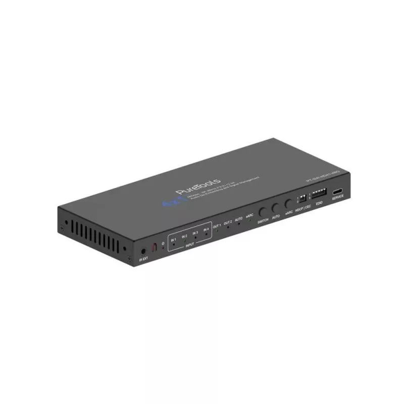 PureLink 4x1 HDMI 2.1 prepínač - 48Gbps - 8K 60Hz 4:2:0 12-bit audio de-embedding a KVM prepínač - 4-portový