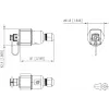 METZ CONNECT E-DAT Industry IP67 V4 káblová spojka RJ45 vložka Field Jack Cat.6
