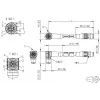 METZ CONNECT M12 X-kódovaný patch kábel 1m Cat.6A S/FTP PUR zelený 142M2X1A010