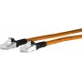 METZ CONNECT patch kábel RJ-45 (M) na RJ-45 (M) 50 cm S/FTP CAT 6a bezhalogénový oranžový čierny