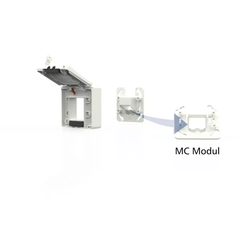 METZ CONNECT podomietkové puzdro IP44 2 port neosadené pre MC modul čistobiela