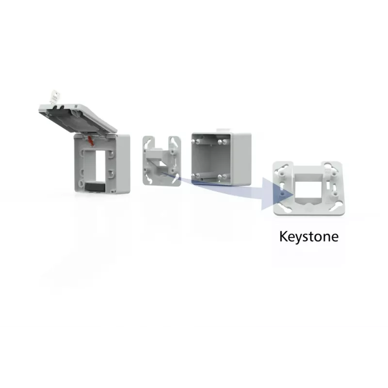METZ CONNECT IP44 nástenné puzdro sivé pre Keystone modul 1309470003KI