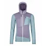 Dámska mikina s kapucňou Ortovox Fleece Grid - glacier grey