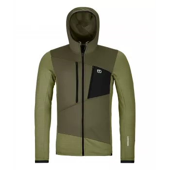 Ortovox Fleece Grid Hoody mikina s kapucňou Wild Herbs M