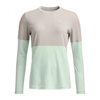 Ortovox 185 Rock N Wool Long Sleeve dámske termo tričko - White Tea, veľkosť L