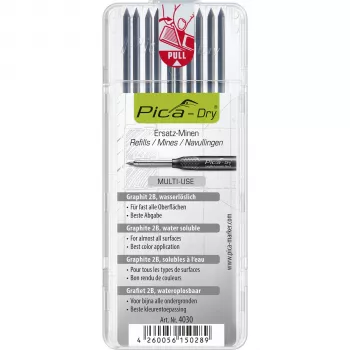 Pica DRY náplne grafit 2B 2,8mm 120mm 10 tuh