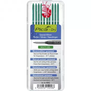 PICA-MARKER Pica DRY náplne zelené - 10 tuh, 2,8 mm, 125 mm