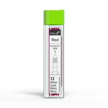 PICA-MARKER Pica Fine-Dry náhradné tuhy červená - 8 tuh, 2,8 mm, 125 mm
