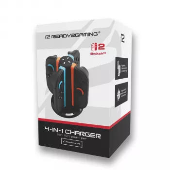 Ready2Gaming Nintendo Switch 2 nabíjačka 4 v 1 - nabíjacia stanica pre Joy-Con a Pro Controller
