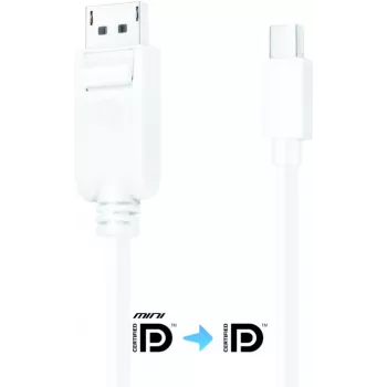 Purelink iSeries DisplayPort na Mini DisplayPort kábel 1,5 m biely uzamknutý (IS1100-015)