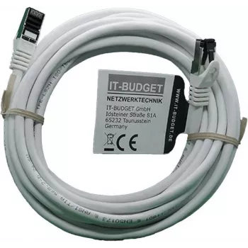 IT-BUDGET Full Copper Premium patch kábel - Flex AWG 26 - Cat.8.1 - 2000 MHz - bez halogénov - PoE+ - 40 Gbit - biely - 5 m (90ITBFLEX81PK5W)