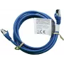 IT-BUDGET Full Copper Premium patch kábel - Flex AWG 26 - Cat.8.1 - 2000 MHz - bez halogénov - PoE+ - 40 Gbit - modrý - 3 m (90ITBFLEX81PK3B)