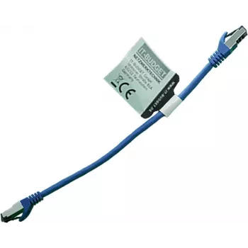 IT-BUDGET Full Copper Premium patch kábel - Flex AWG 26 - Cat.8.1 - 2000 MHz - bez halogénov - PoE+ - 40 Gbit - modrý - 0,5 m