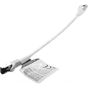 IT-BUDGET Full Copper Premium patch kábel - Flex AWG 26 - Cat.8.1 - 2000 MHz - bez halogénov - PoE+ - 40 Gbit - biely - 0,5 m