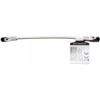 IT-BUDGET Full Copper Premium Patchkabel - Flex AWG 26 - Cat.8.1 - 2000 MHz - bezhalogénový - PoE+ - 40 Gbit - sivá - 0,25 m